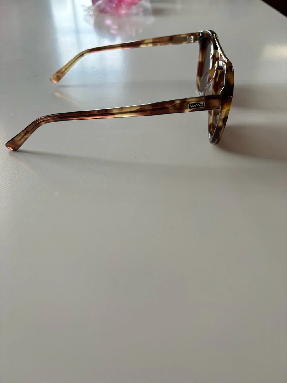 WMP Tortoiseshell Brown Women's Sunglasses with Double Bridge